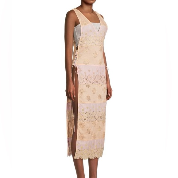 PQ Joy Eyelet Lace Cotton Tunic CoverUp, XS/S - Picture 3 of 6